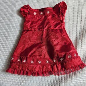 American Girl Scarlet and Snow Holiday dress
